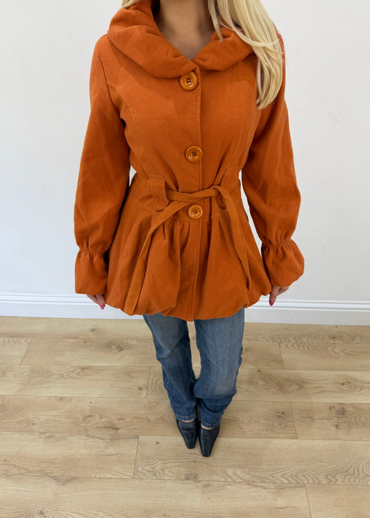 medium orange belted coat 2