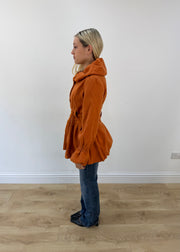 medium orange belted coat 5