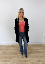 medium navy klandestine velvet long blazer 4