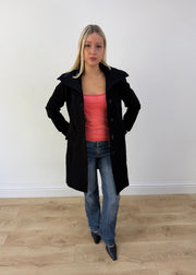 small black patrizia pepe structured coat 4