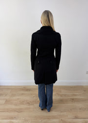 small black patrizia pepe structured coat 7