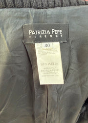 small black patrizia pepe structured coat 8
