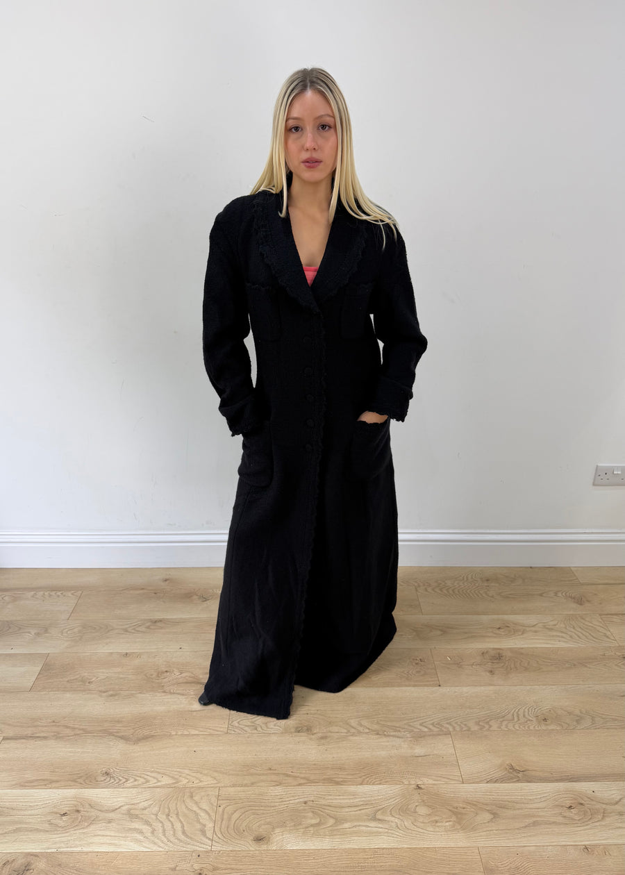 medium black rena lange maxi coat image 1