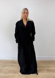 medium black rena lange maxi coat image 3