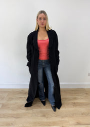 medium black rena lange maxi coat image 4