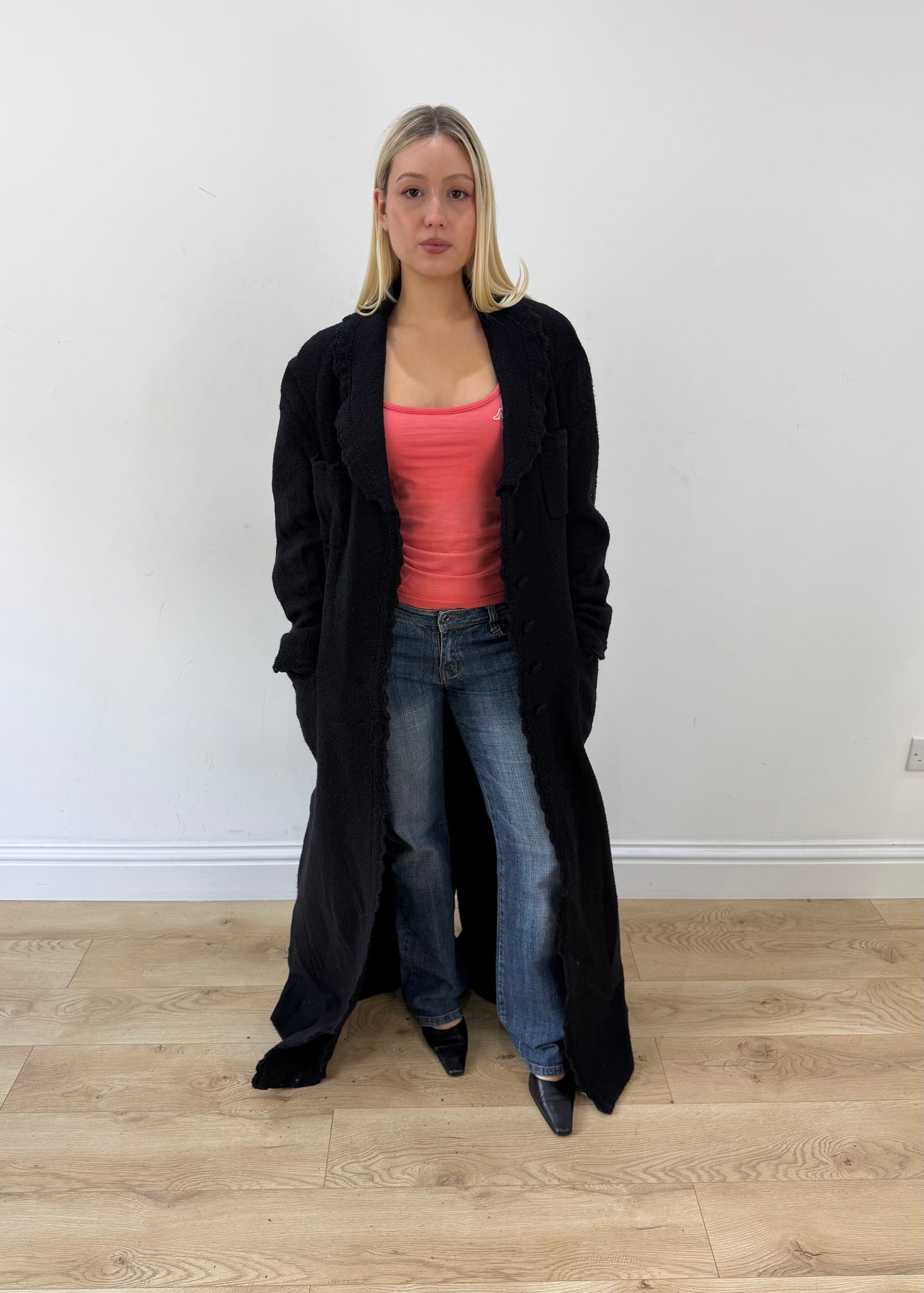 medium black rena lange maxi coat image 4