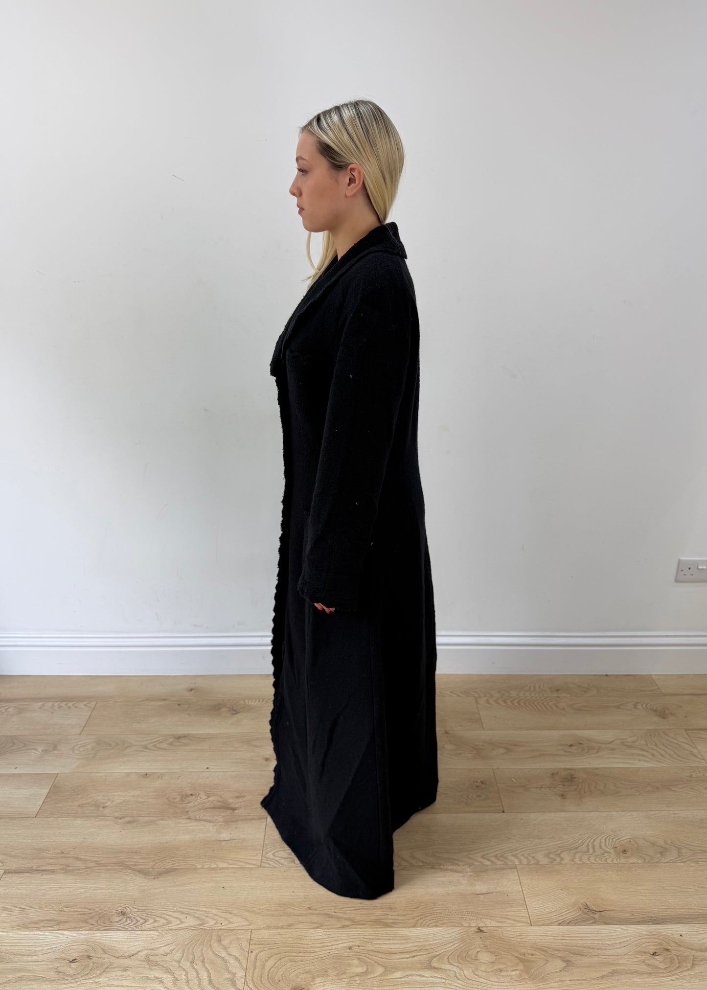 medium black rena lange maxi coat image 5