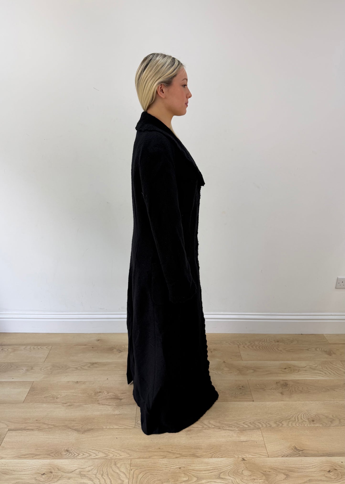 medium black rena lange maxi coat image 6