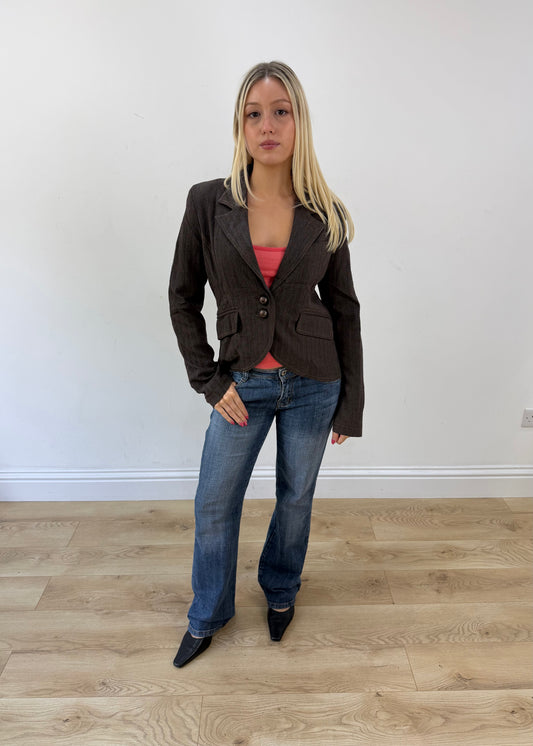 medium brown mirella mori blazer image 1
