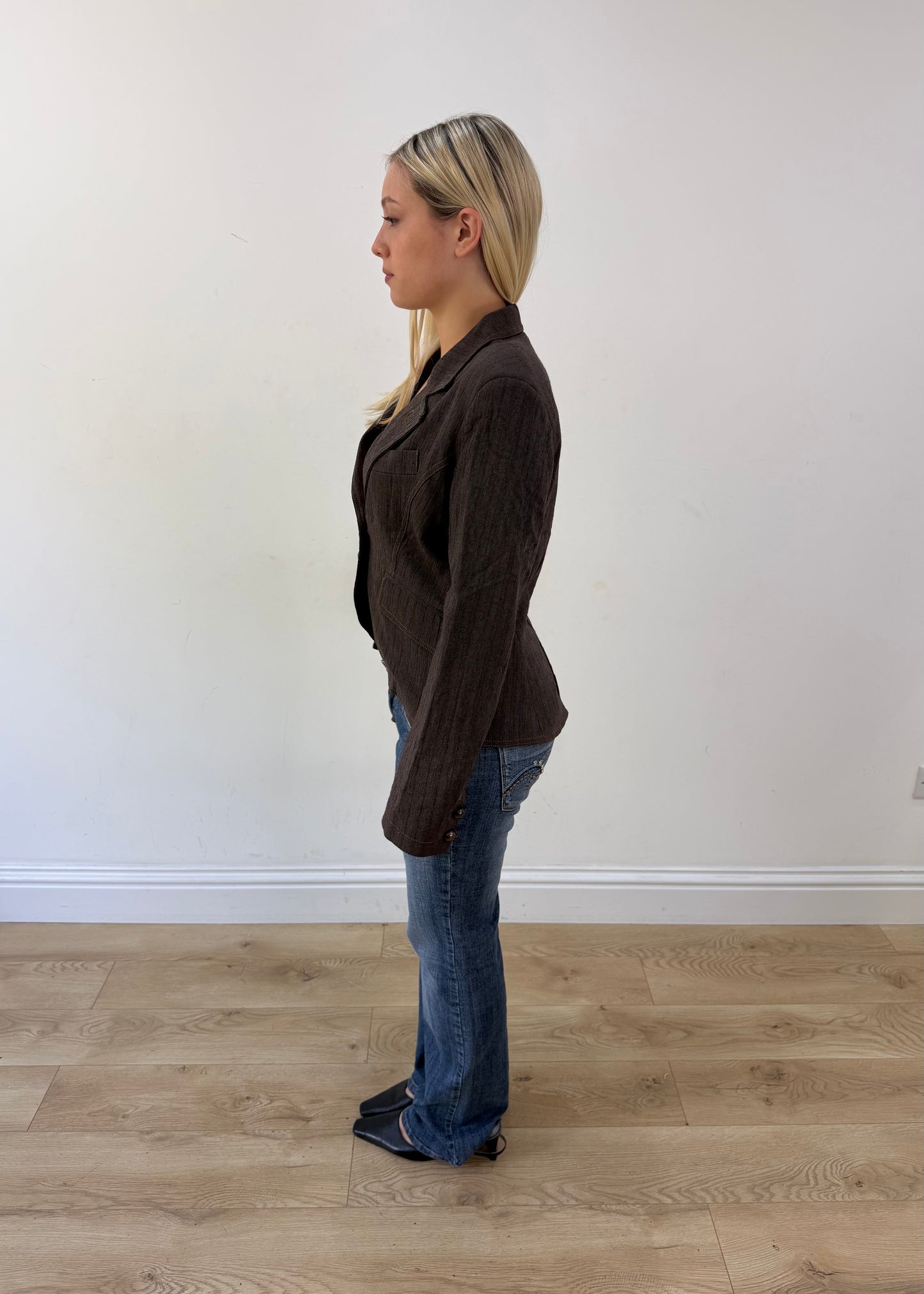 medium brown mirella mori blazer image 5