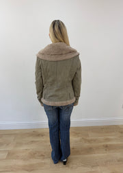 large grey alcott shearling style jacket image 7