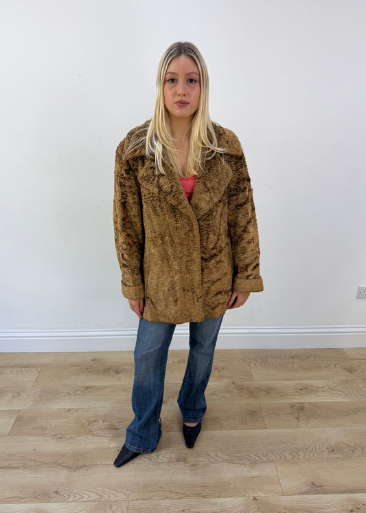 medium brown westwide classic faux fur jacket image 1