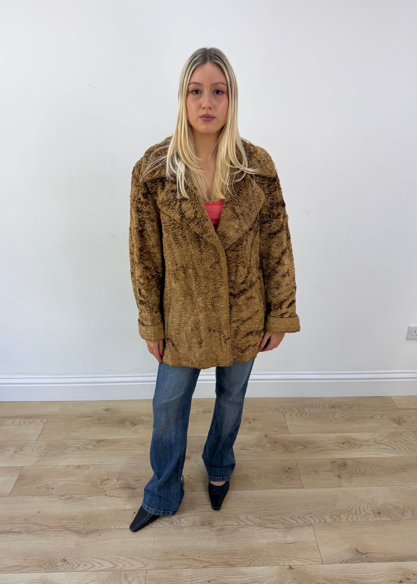 medium brown westwide classic faux fur jacket image 1