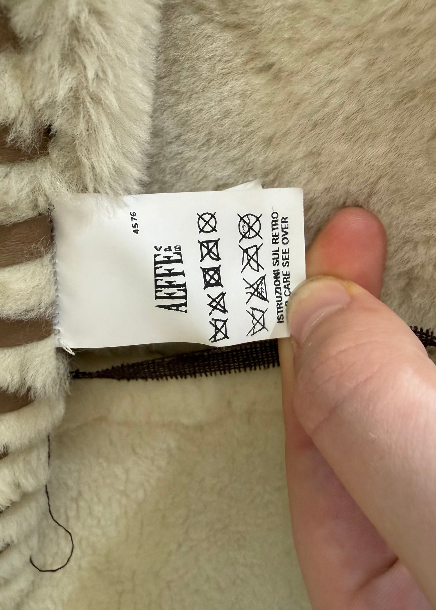 medium beige philosophy alberta ferretti shearling trim coat 9
