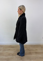 medium black motivi long coat image 5