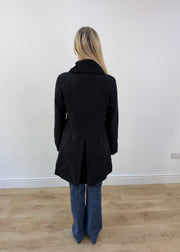 medium black motivi long coat image 7