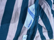small pink and teal adidas stripy hooded mini dress label