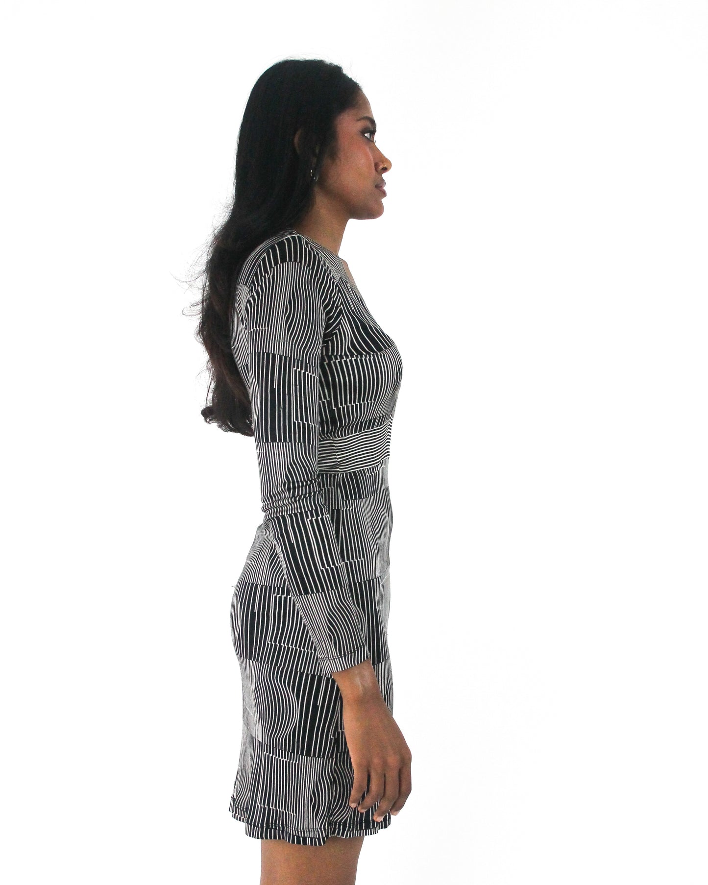 office siren | small custo barcelona grey graphic dress — final ecom crop