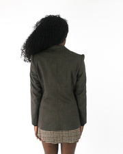 office siren | medium dark olive single-button blazer — final ecom crop