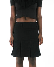 office siren | small black pleated mini skirt — final ecom crop