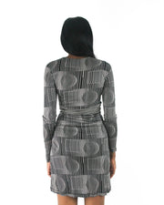 office siren | small custo barcelona grey graphic dress — final ecom crop