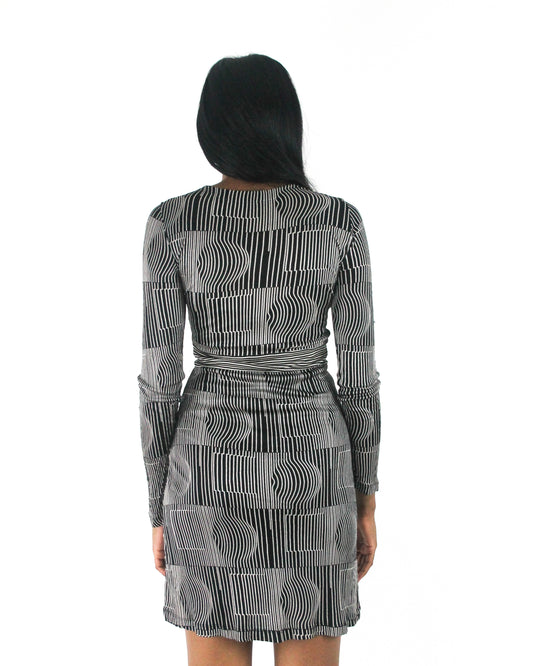 office siren | small custo barcelona grey graphic dress — final ecom crop