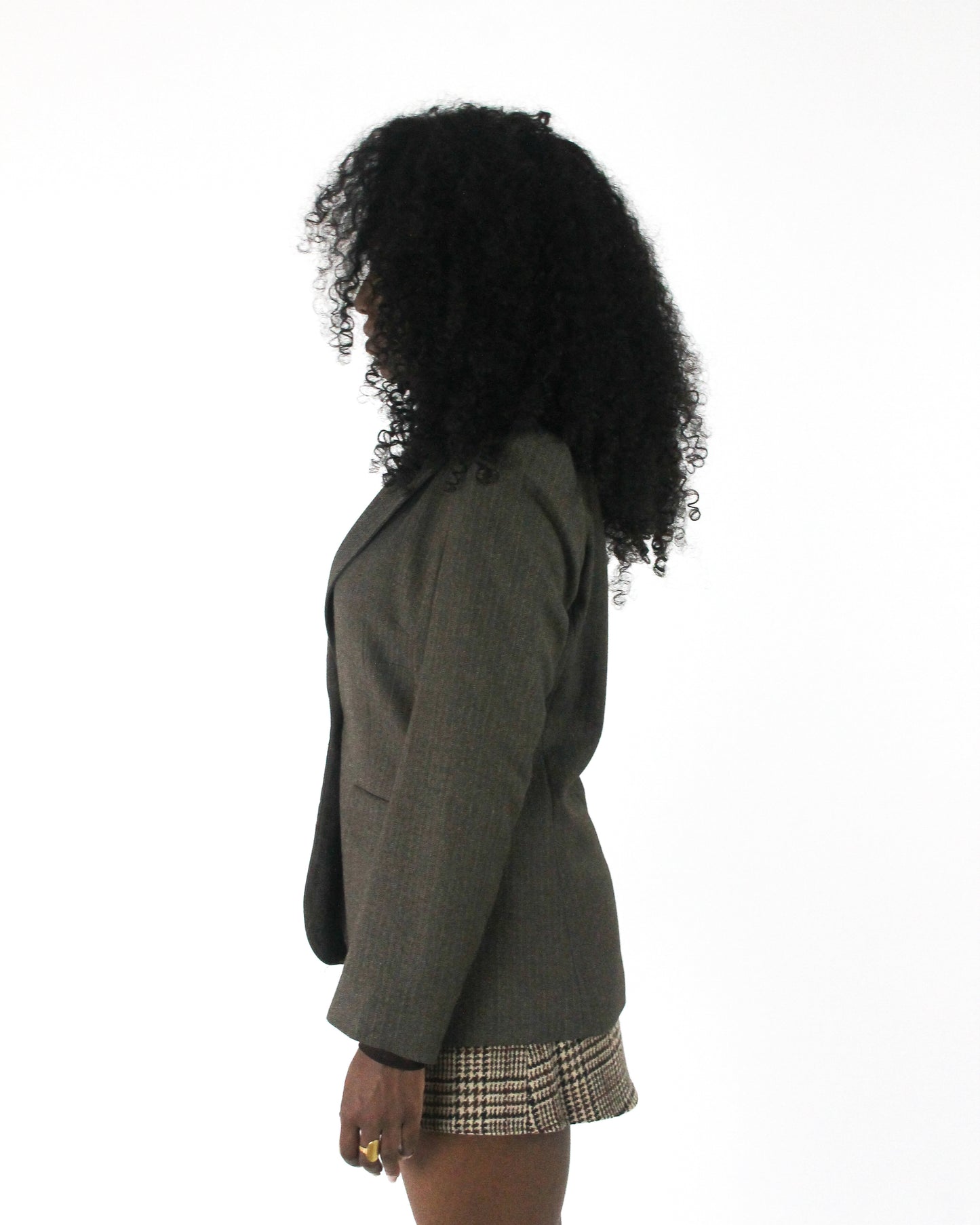office siren | medium dark olive single-button blazer — final ecom crop