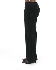 office siren | small black pinstripe wide-leg trousers — final ecom crop