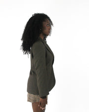 office siren | medium dark olive single-button blazer — final ecom crop