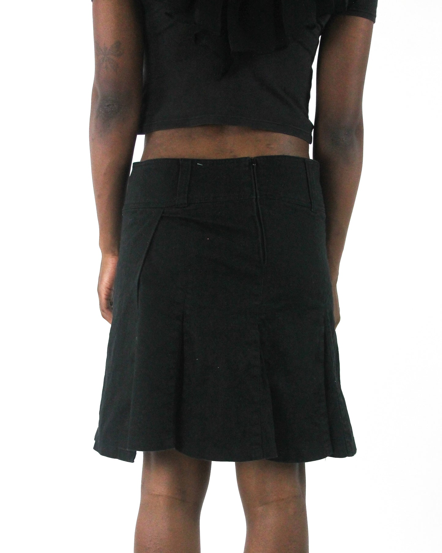 office siren | small black pleated mini skirt — final ecom crop
