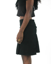 office siren | small black pleated mini skirt — final ecom crop
