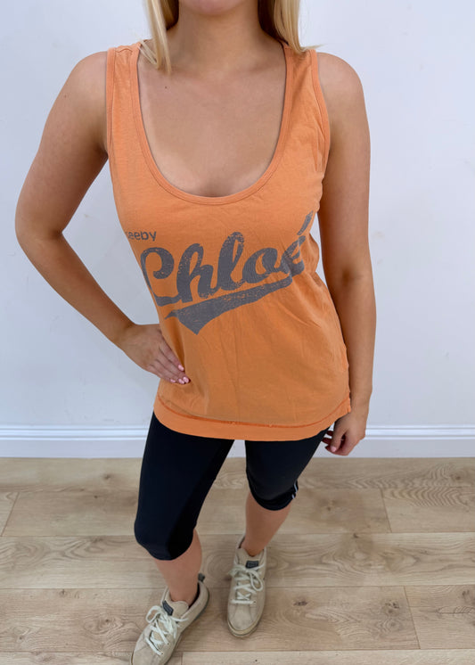 medium orange chloé tank top