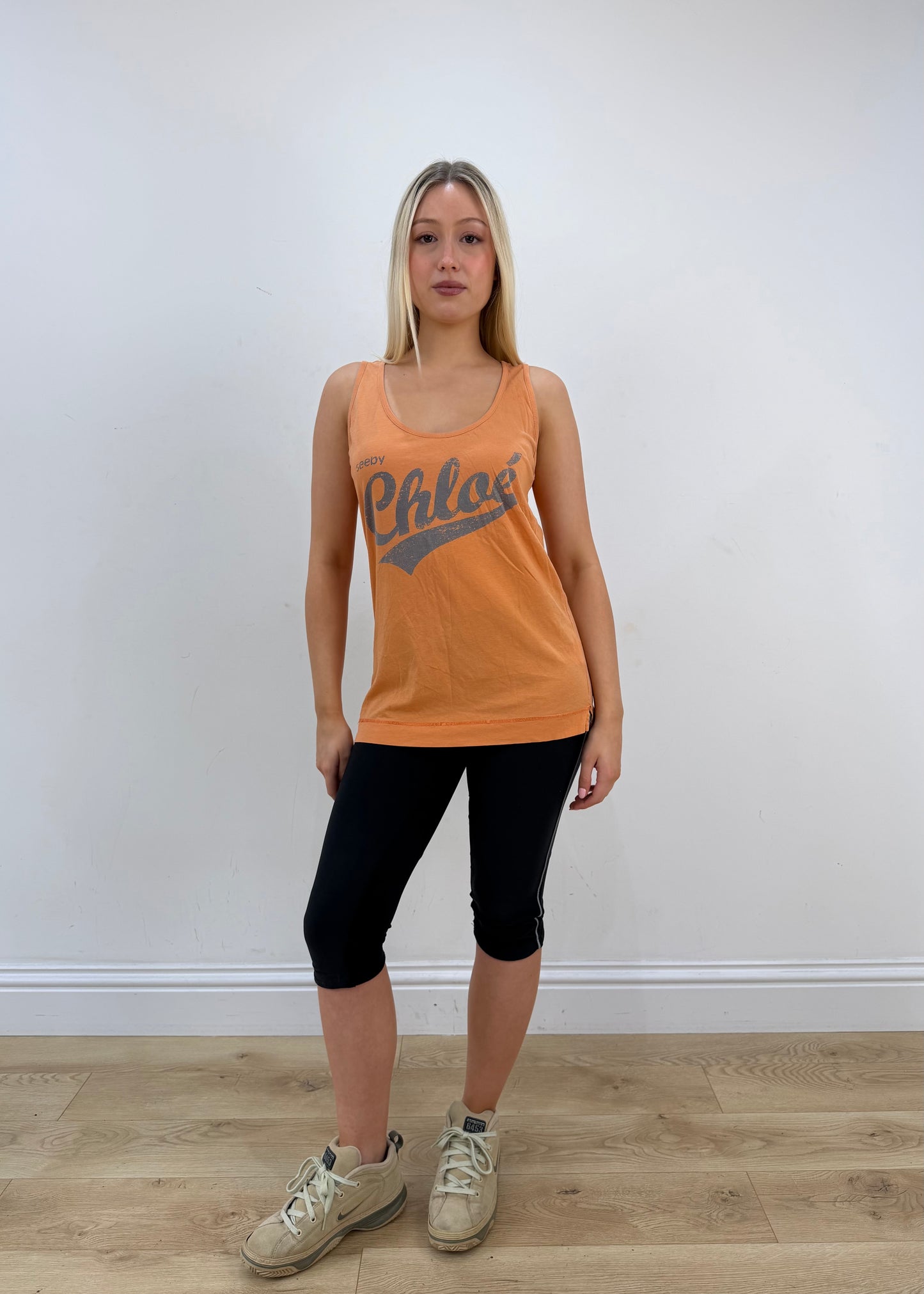 medium orange chloé tank top