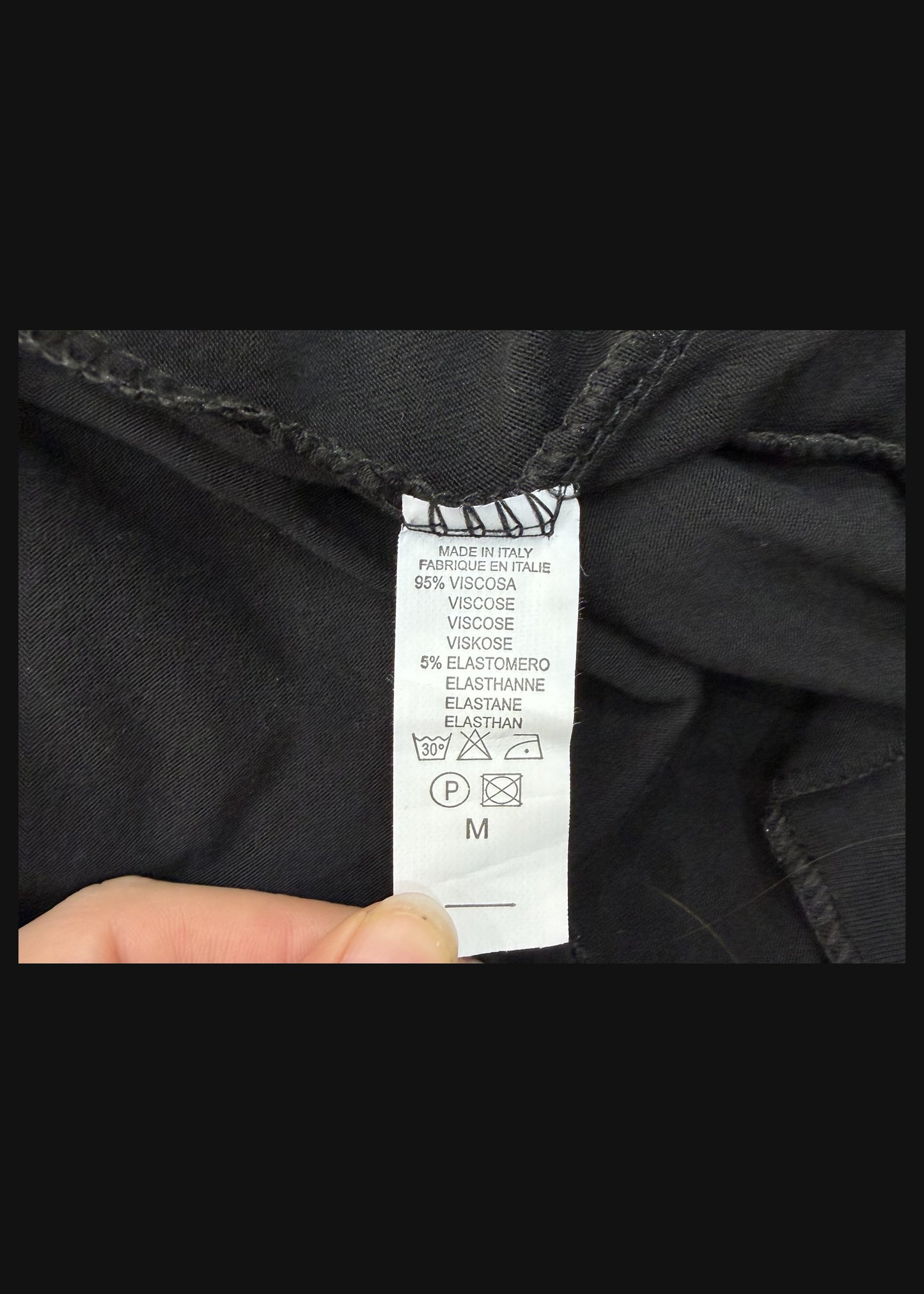 small/medium black halterneck midi dress – label photo