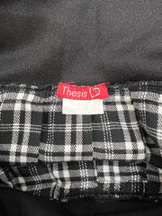 back to school drop black and white plaid pleated mini skirt label