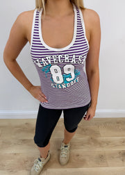 medium purple striped tank top