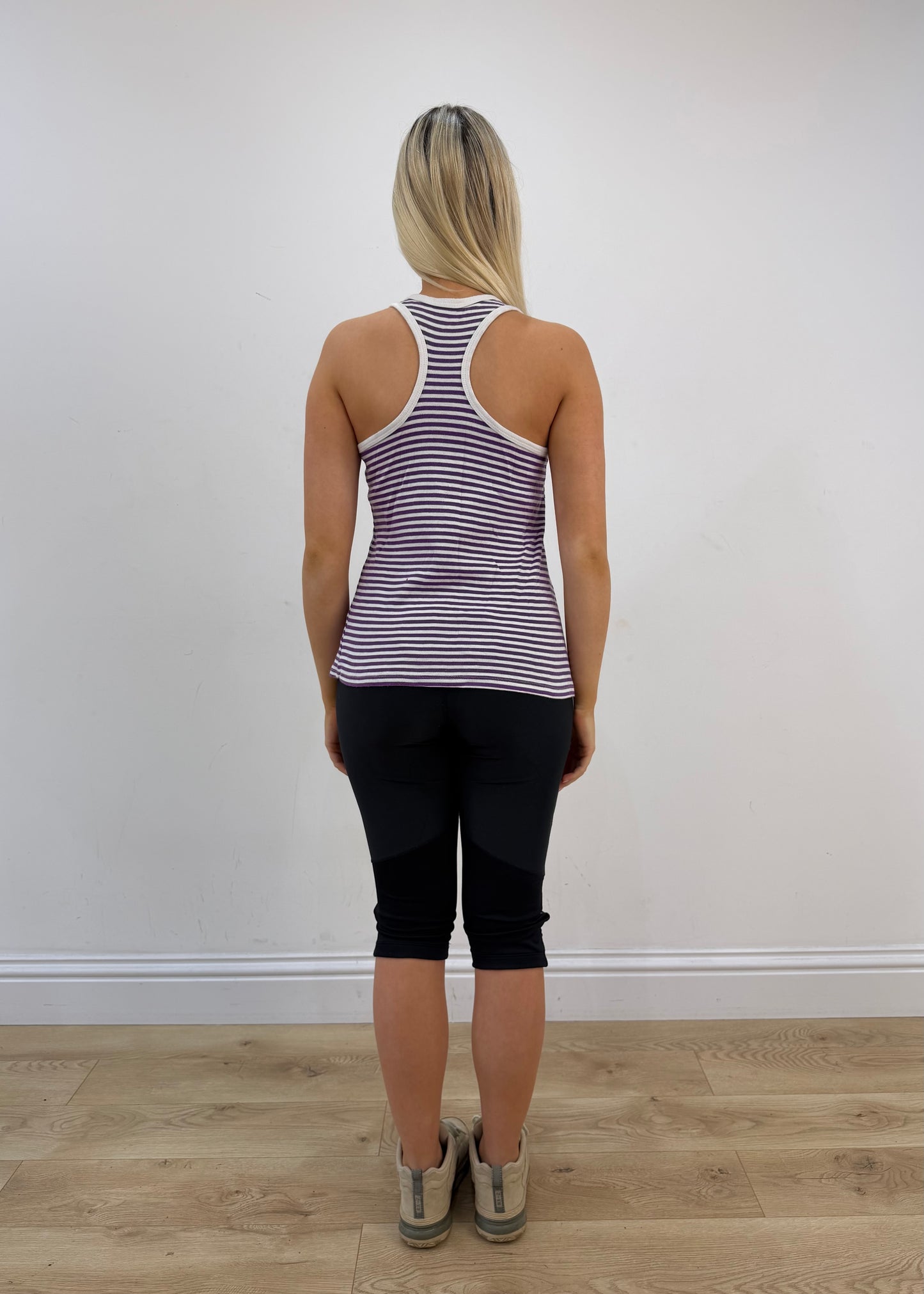 medium purple striped tank top
