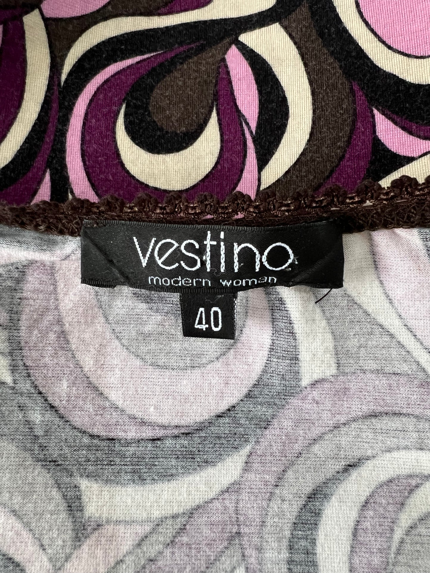 back to school drop purple black and white swirl print top label