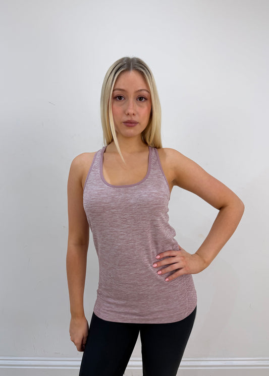 small/medium purple fitted workout top