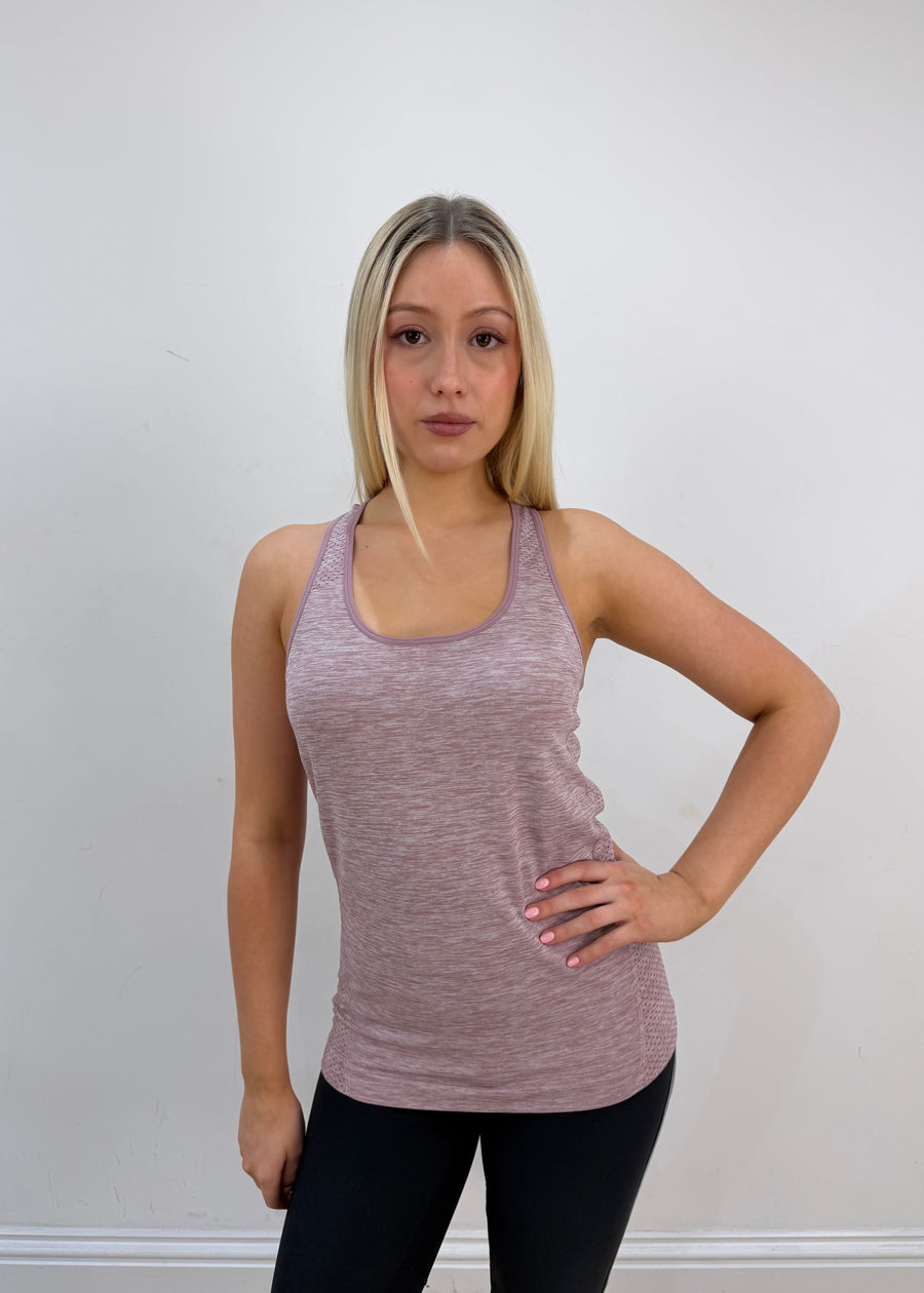 small/medium purple fitted workout top
