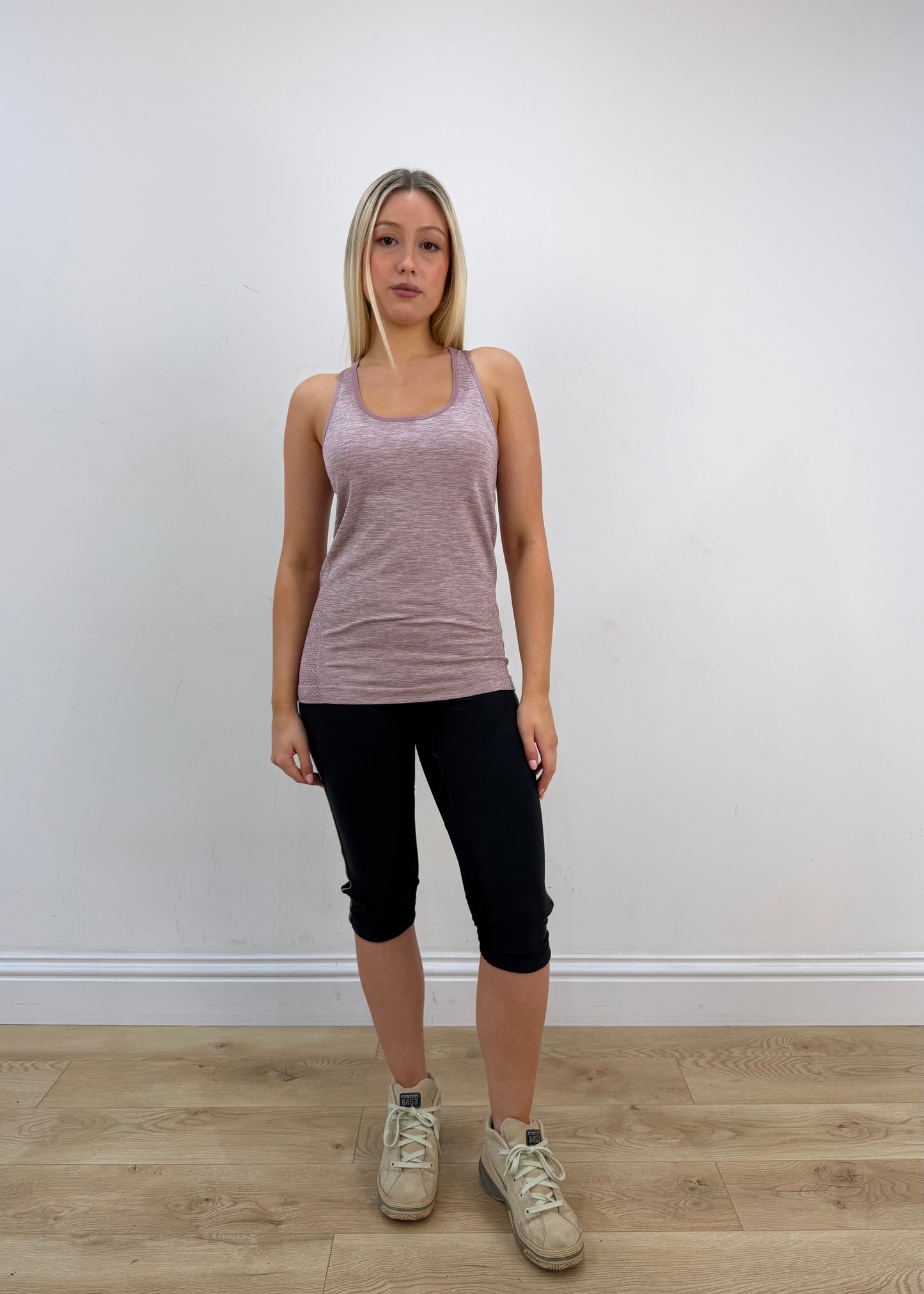 small/medium purple fitted workout top