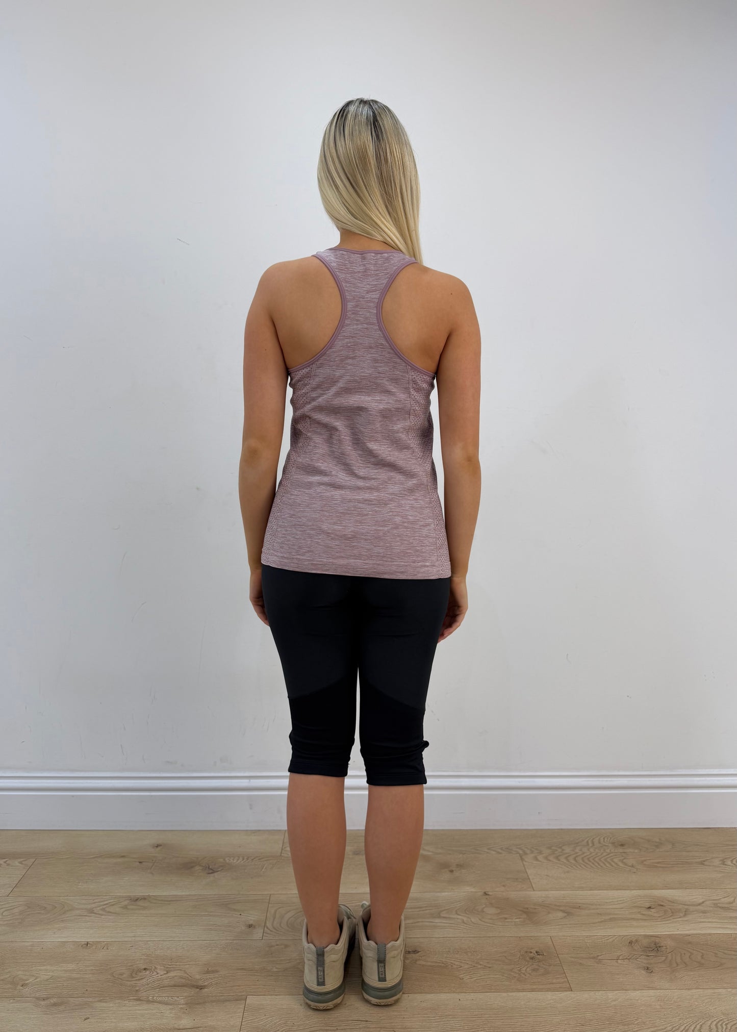 small/medium purple fitted workout top