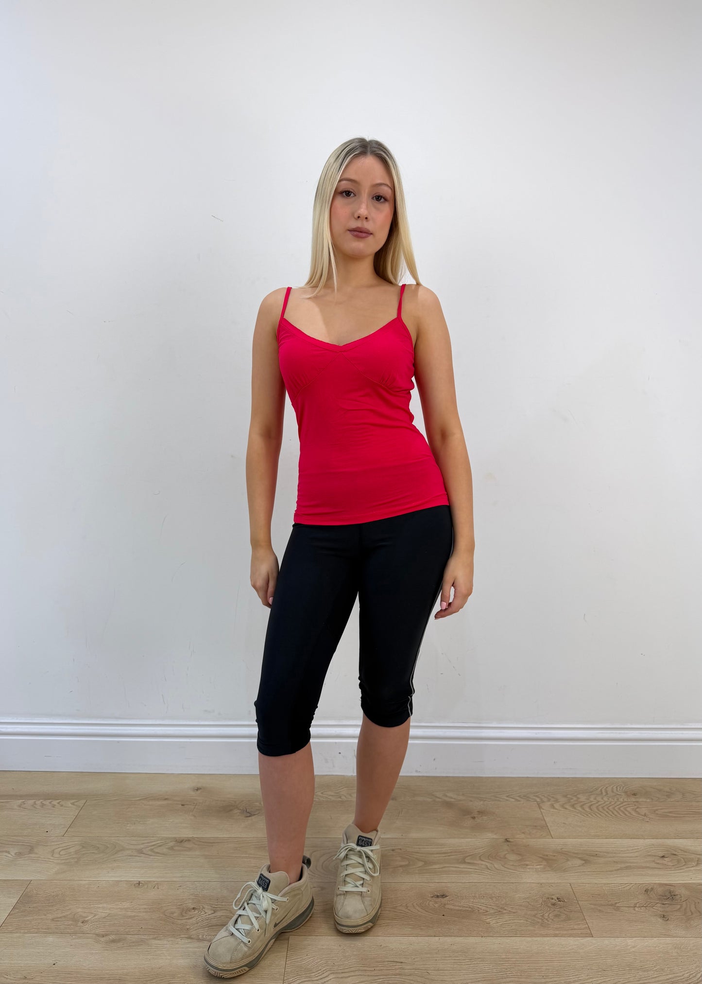 small red cami top
