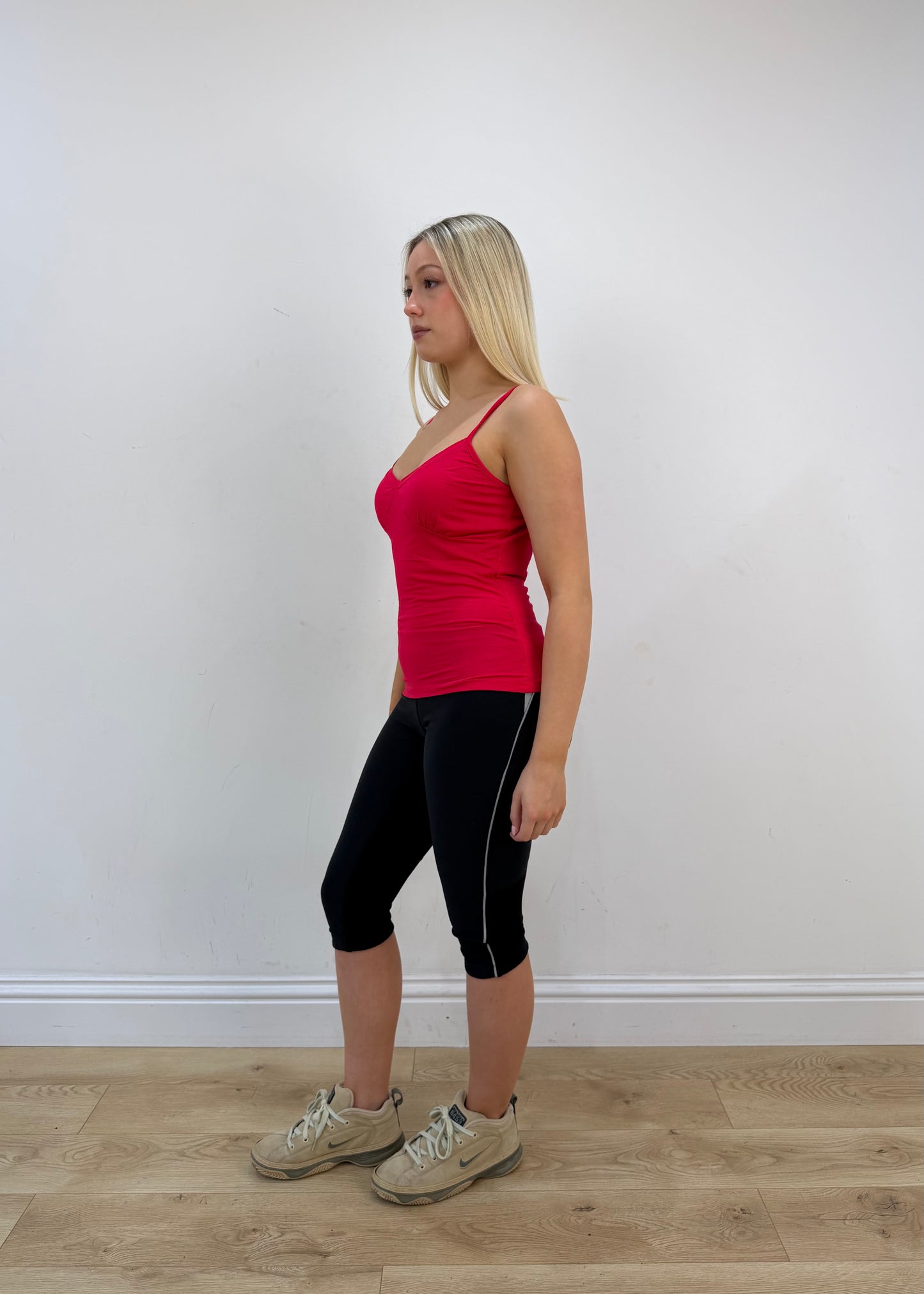 small red cami top