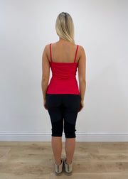 small red cami top