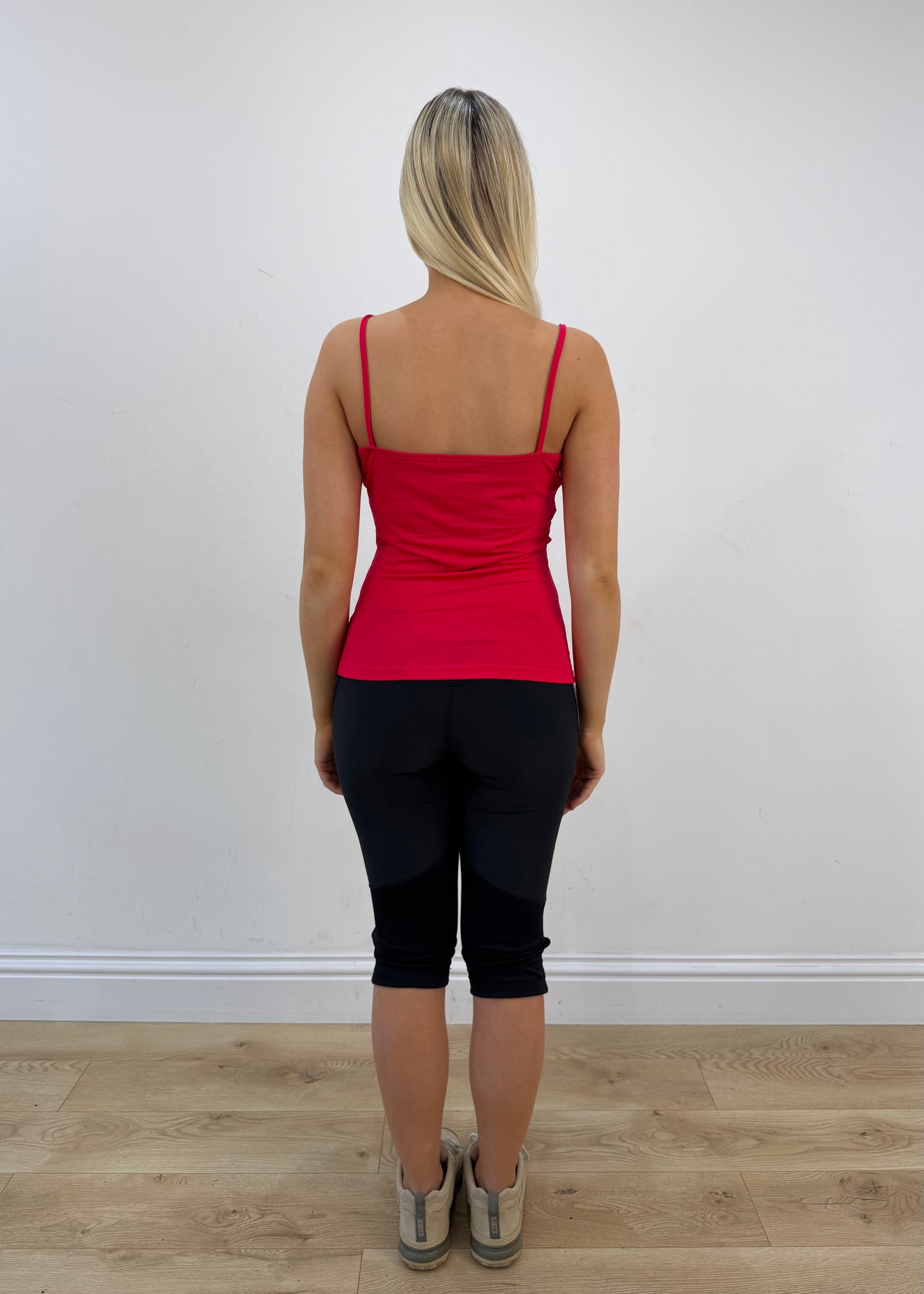 small red cami top
