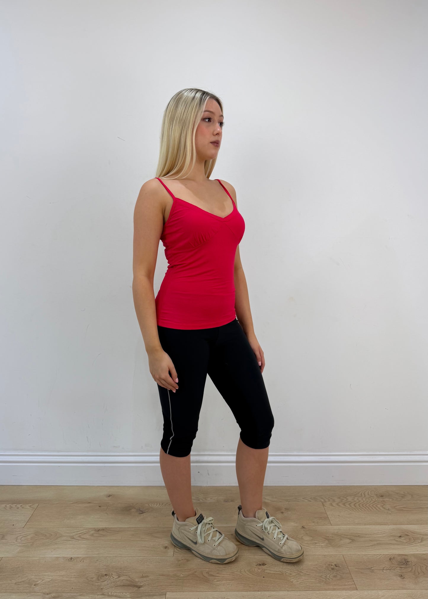 small red cami top