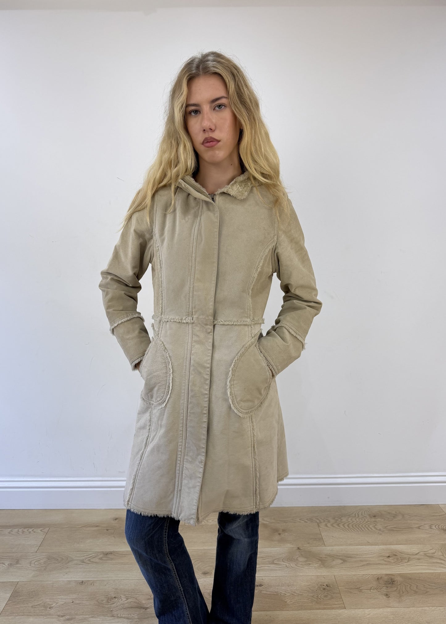 medium beige pimkie coat photo 3