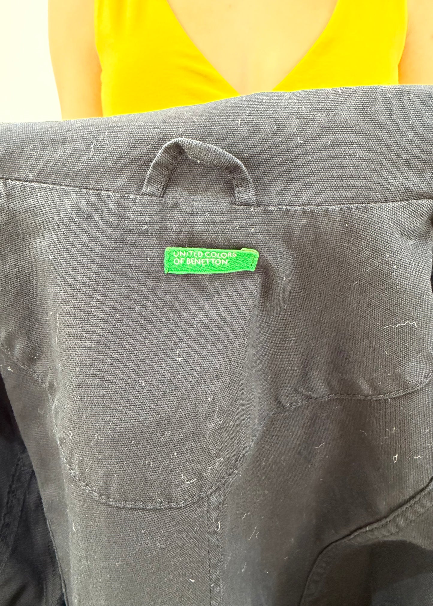 small black benetton fitted blazer image 8