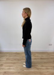 small black motivi fitted zip jacket image 4